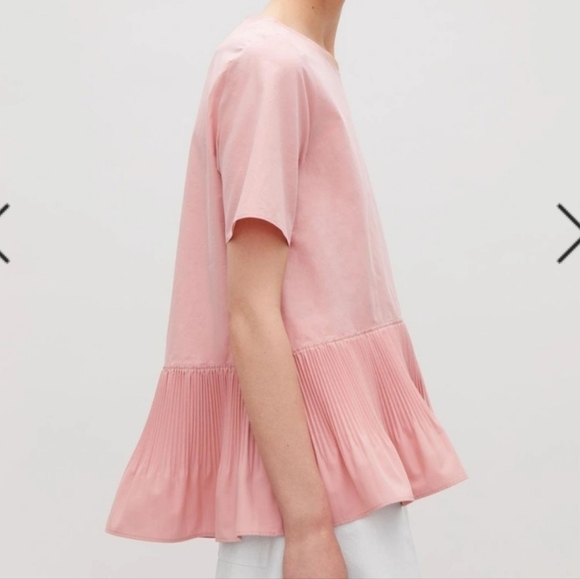 COS pink pleat panelled top 2 - Picture 6 of 8